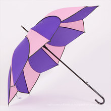 Auto aberto pêssego e guarda-chuva reto roxo (BD-53)